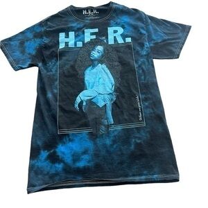 H.E.R. Tour Short Sleeve T-Shirt - Womens Size Small - Blue and Black
